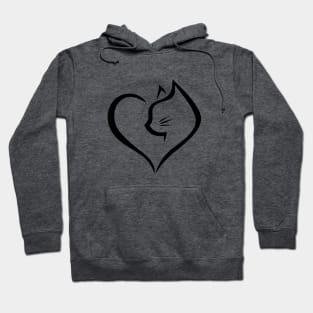 Cute cat heart Hoodie